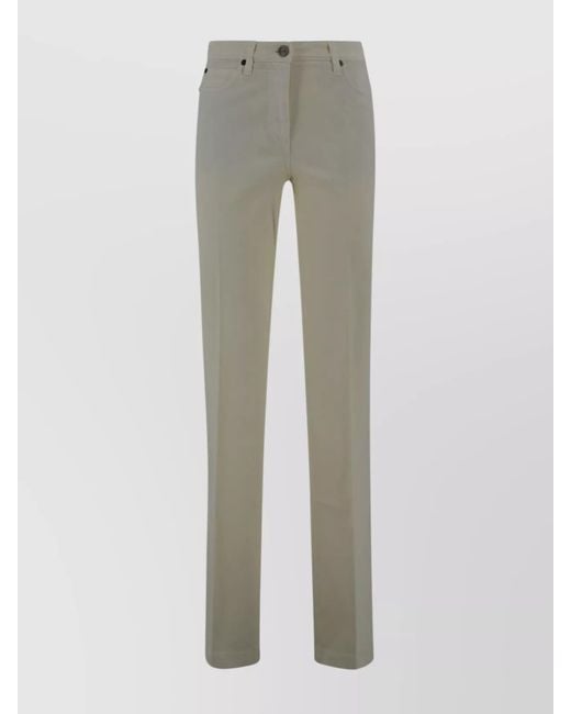 Etro Multicolor Cotton Mid-Rise Straight-Leg Trousers