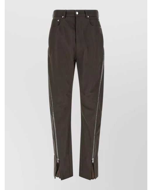 Rick Owens Gray Straight-Leg Trousers for men