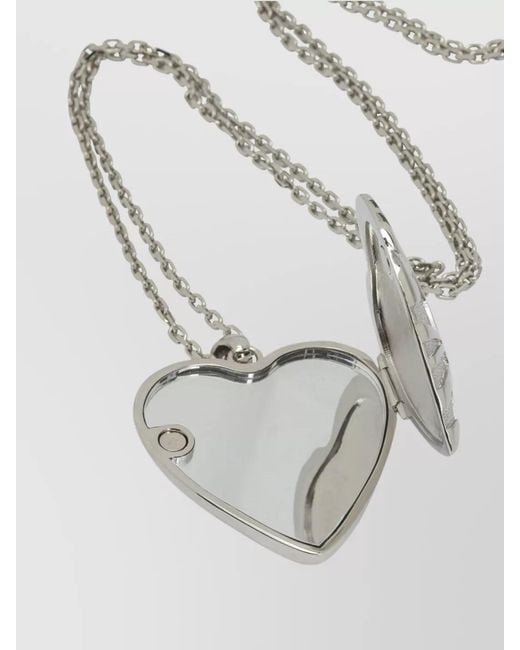 Emilio Pucci White Heart Pendant Necklace
