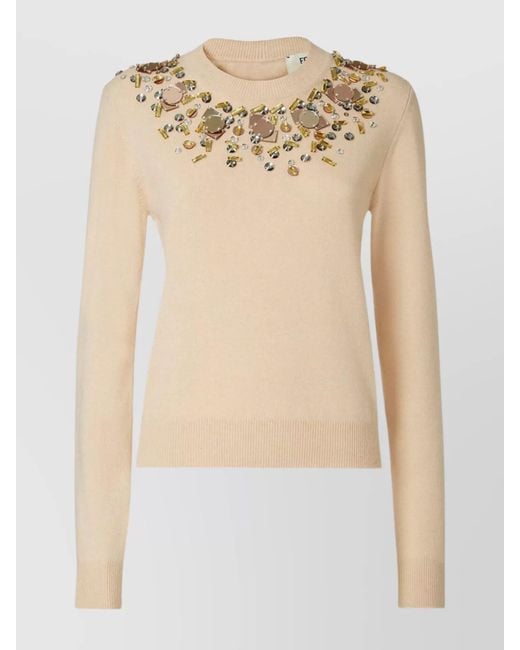 Fendi Natural Cashmere Wool Jumper