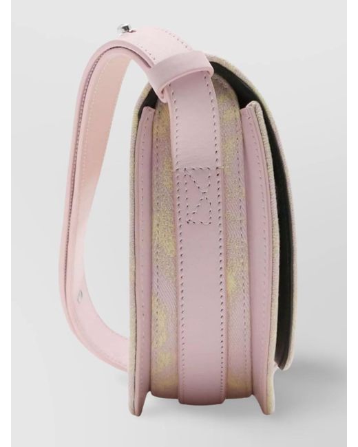 Burberry Natural Rocking Horse Bag Mini Leather Wool Shoulder Bag