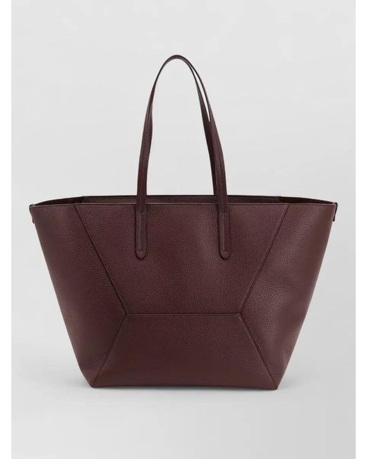 Brunello Cucinelli Brown Monili Leather Shoulder Bag