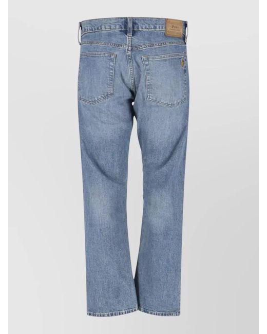 Polo Ralph Lauren Blue Tailored Trousers Belt Loops Back Pockets for men