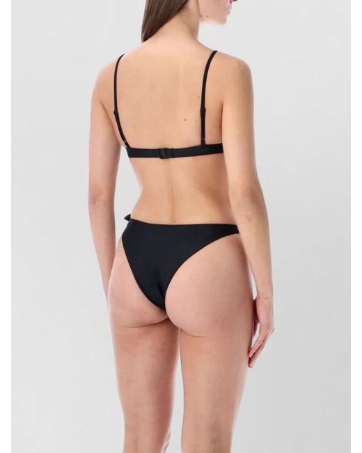 Coperni Black Flower Bikini Top