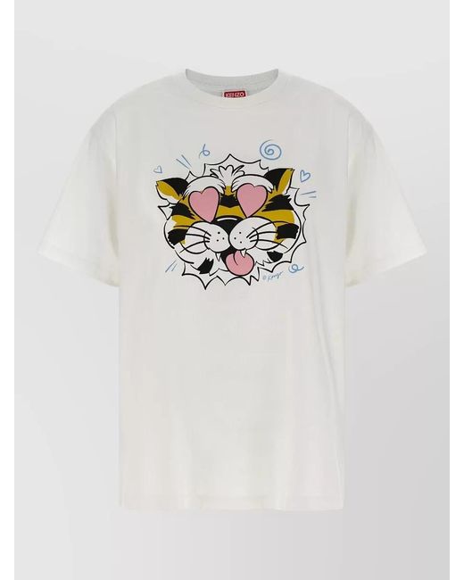 KENZO White Cotton Loose T-Shirt