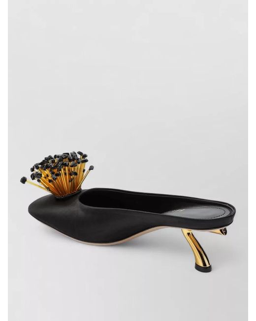 Ferragamo Multicolor Mules Decorative Embellishments Sculptural Heel Design