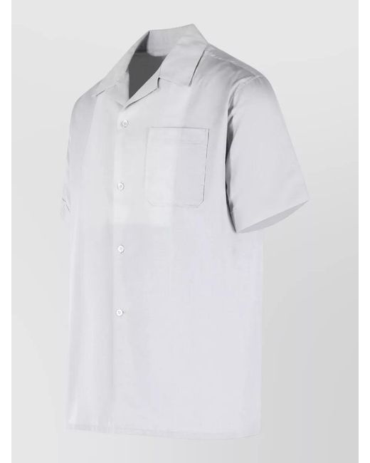 Maison Margiela White Cotton Bowling Collar Shirt for men