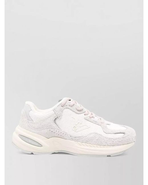Emporio Armani Natural Low-Top Sneakers
