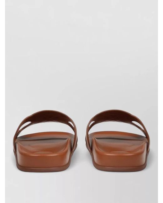Céline Brown Leather Slides