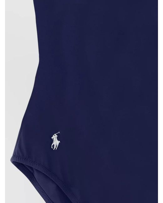 Polo Ralph Lauren Blue Martinique Scoop Neck One Piece Swimsuit