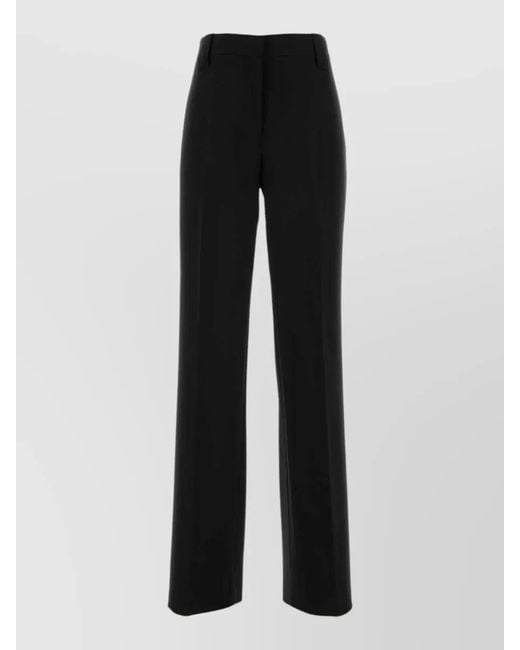 Versace Black Stretch Wool Tailored Trousers