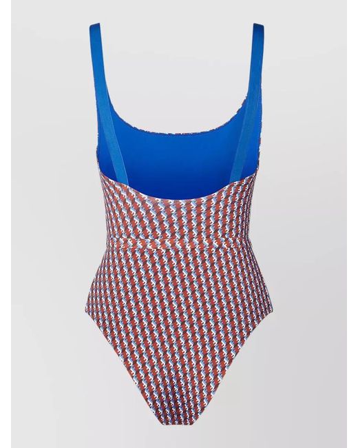 Fendi Red Signature Swimsuit Shoulder Straps Matching Pouch