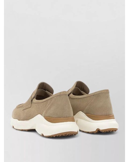 Tod's Natural Leather Slip-On Sneakers