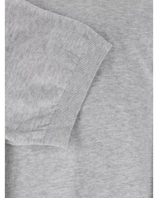 DUNST Gray Short Sleeve Crew Neck Knitwear Top