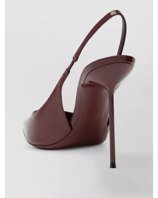 Paris Texas Pink Pumps Glossy Finish Pointed Toe Slingback Strap
