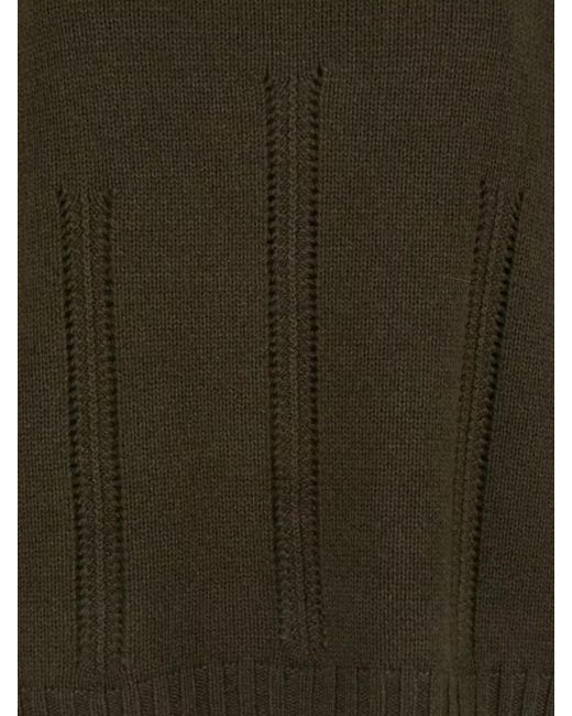 Tom Ford Green Cable-Knit Cashmere Mock-Neck Jumper