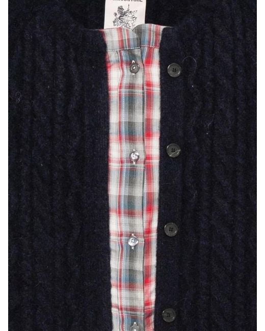 Semicouture Black Marcy Wool Blend Cardigan Layered Style