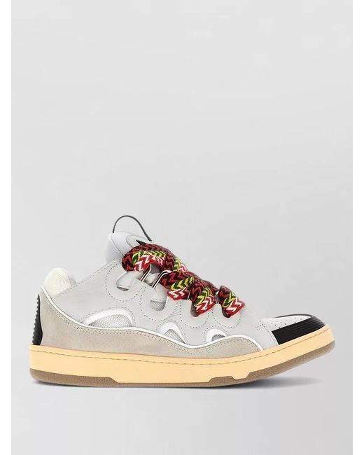 Lanvin Multicolor Suede Curb Sneakers