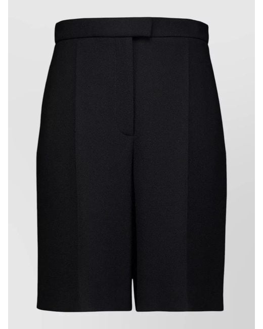 Valentino Garavani Blue Tailored Bermuda Shorts Featuring Multiple Pockets