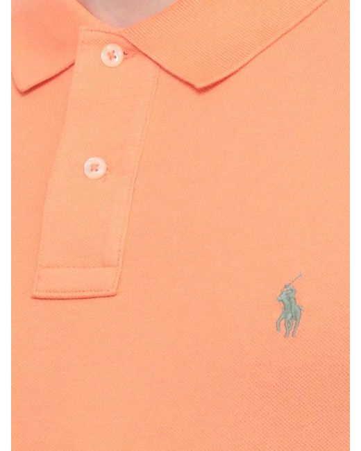 Ralph Lauren Orange Cotton Short-Sleeve Polo Shirt for men