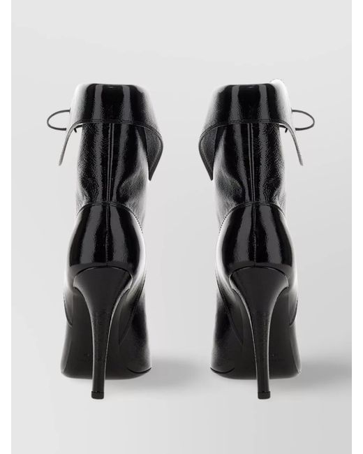 Philosophy Black Leather Lace Up Boots