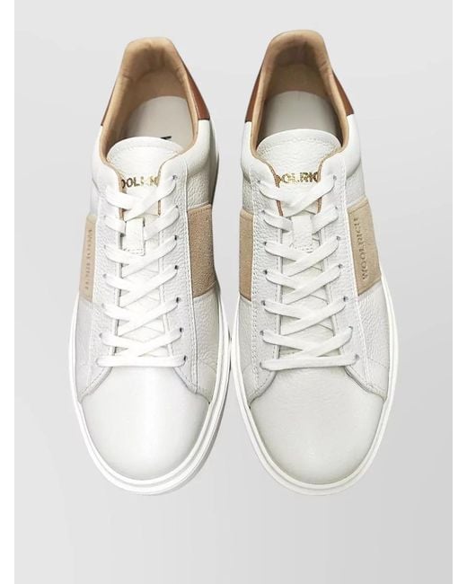 Woolrich Natural Suede Leather Low-Top Sneakers for men