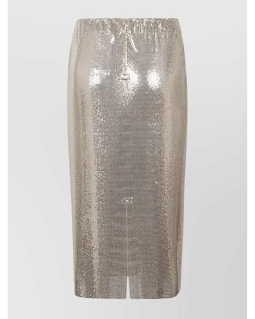 Sportmax Gray Knit High-Rise Midi Pencil Skirt