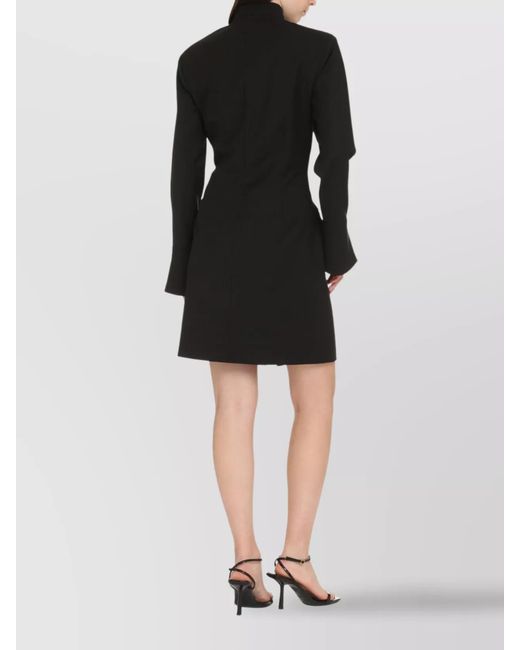 Genny Black Wool-Blend Dress