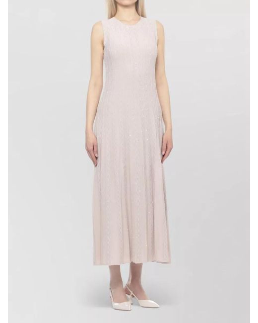 D.exterior Multicolor Sleeveless Sequin Dress Knee Length