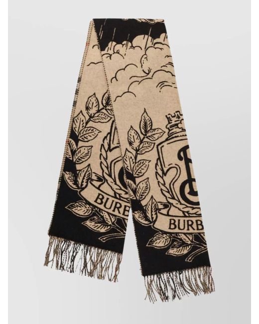 Burberry Multicolor Reversible Cashmere Scarf Check Motif for men