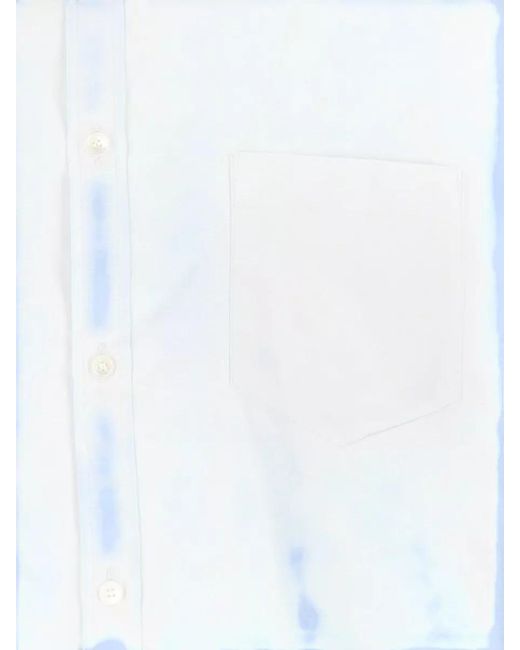 Gucci Blue Shirt Button Down Collar Chest Pocket for men
