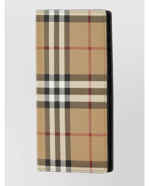 Burberry Natural Printed Canvas Wallet for men