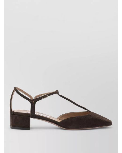 Aquazzura Multicolor Sorbonne 35 Mm Suede T Bar Pumps