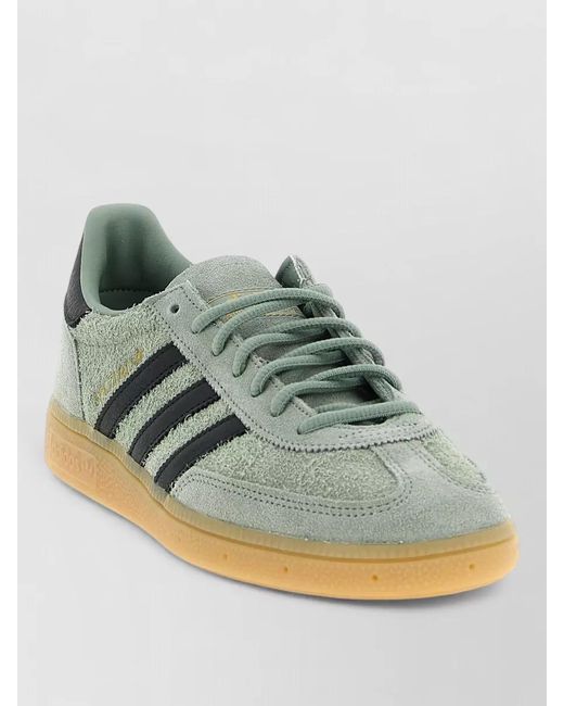 Adidas Originals Green Leather Low-Top Sneakers for men