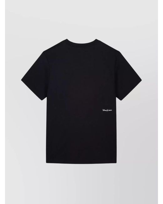 Coperni Black Cotton Ribbed Rhinestone Logo Print Boxy T-Shirt