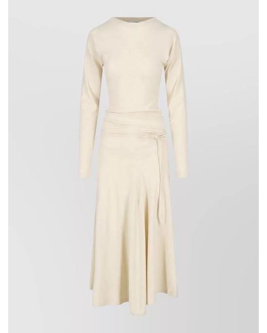 Lemaire Natural Cotton Knee-Length Midi Dress
