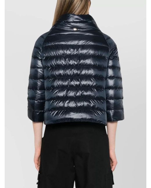 Herno Blue Down Short Puffer Jacket