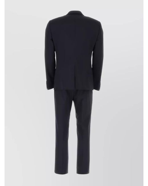 Dolce & Gabbana Blue Virgin Wool Single-Breasted Suit for men