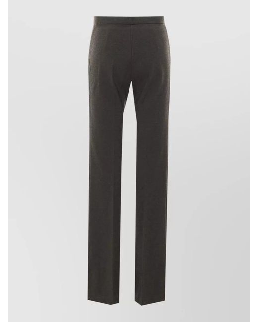 Pinko Gray Hulka Tailored Pants Belt Loops Side Pockets