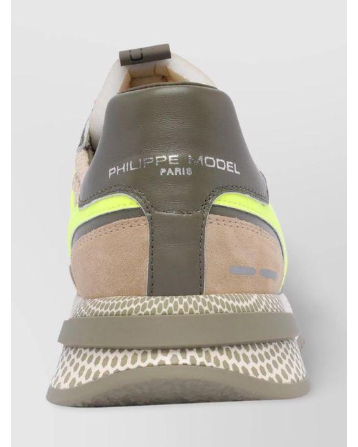 Philippe Model Multicolor Fabric Low-Top Sneakers for men