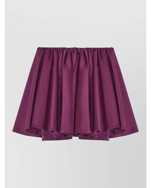 Ganni Purple Acetate Blend Skirt Draped Design