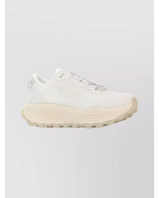 Miu Miu Natural Low-Top Sneakers