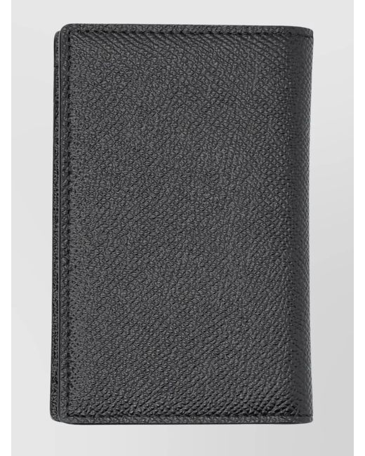 Dolce & Gabbana Gray Vertical Leather Cardholder Bi-Fold Design for men