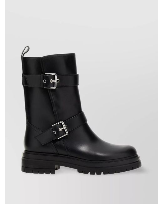 Gianvito Rossi Black Leather Ankle Boots