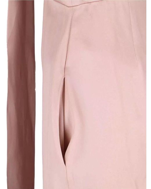 Sa Su Phi Pink Knee Length Dress Open Back Pockets