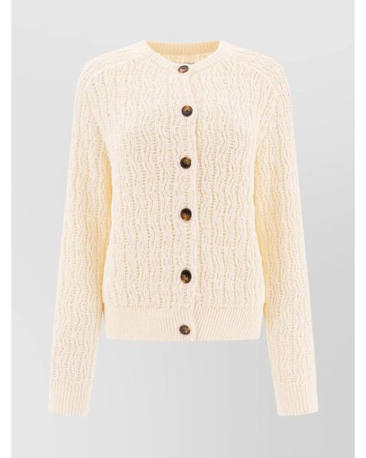 Loulou de Saison Natural Fine-Knit Cardigan