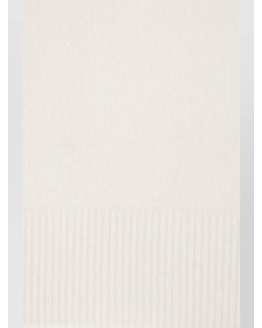 Vanisé White Cashmere Sweater V Neck Long Sleeves
