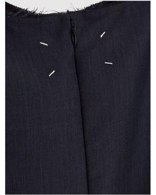 Maison Margiela Blue Mohair Oversized Midi Dress