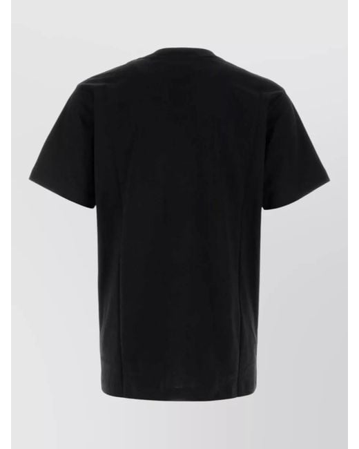 Moschino Black Cotton Crew Neck Graphic Print T Shirt for men