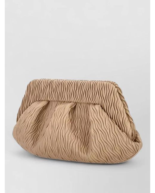 THEMOIRÈ Natural Tia Clutch Soft Structure Pleated Texture